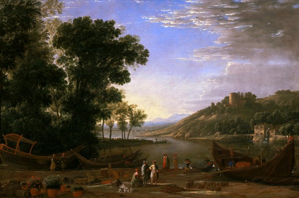 Landscape with Merchants by Claude Lorrain by xzendor7